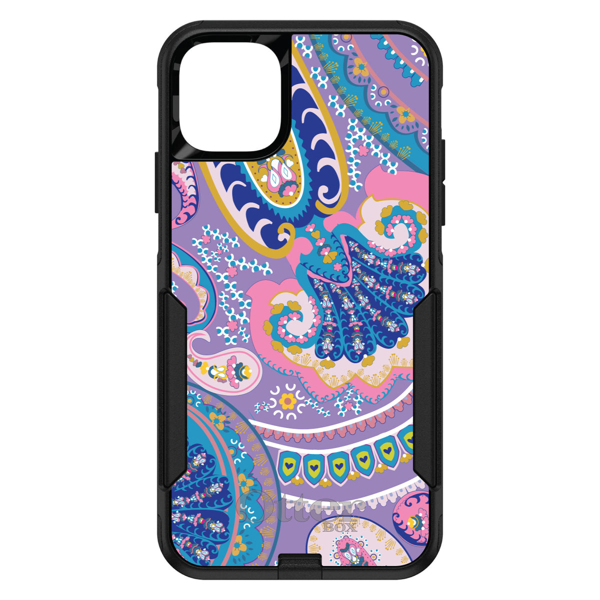 Purple Pink Blue Paisley OtterBox Commuter Case for iPhone & Galaxy, view 2