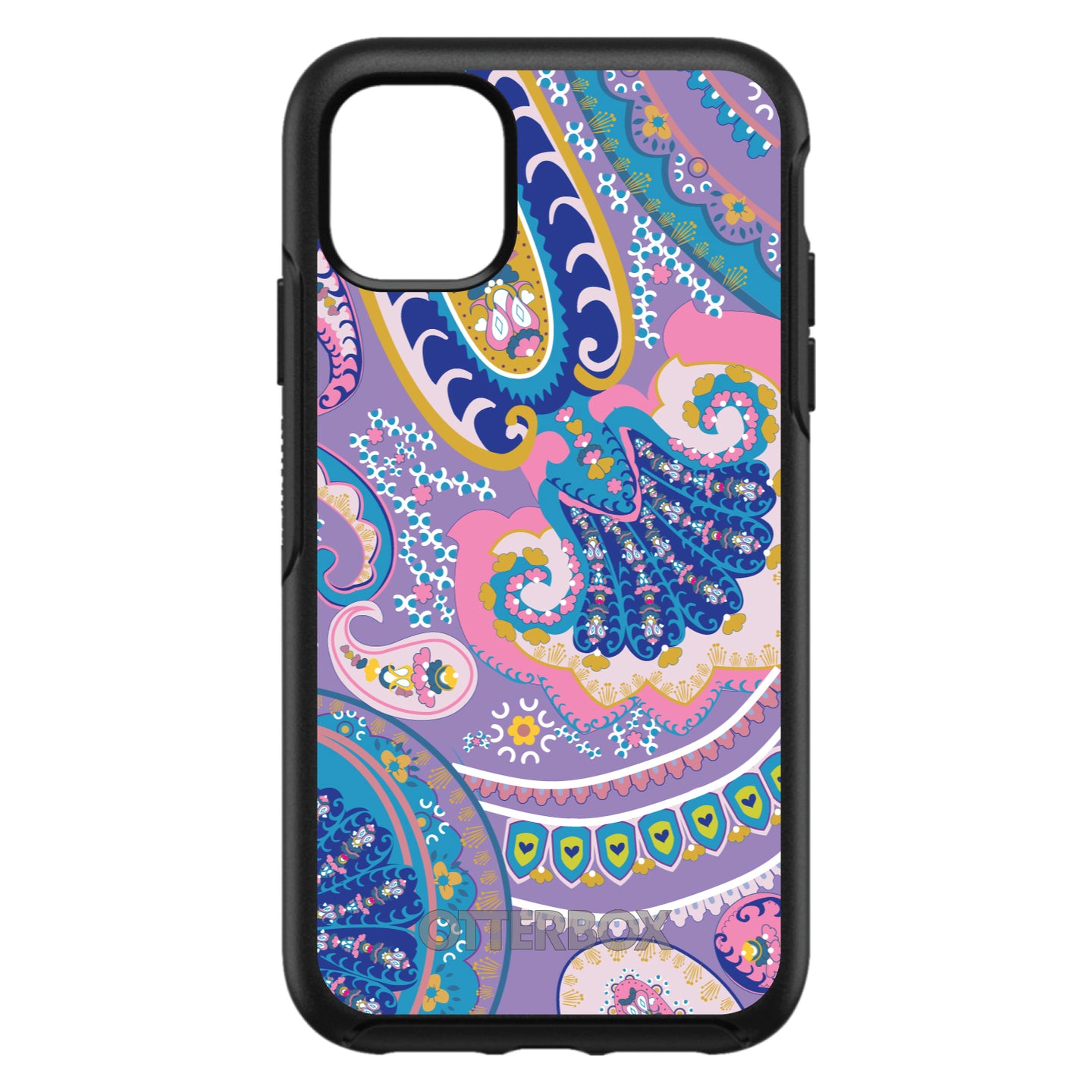DistinctInk™ OtterBox Symmetry Series Case for Apple iPhone / Samsung Galaxy / Google Pixel - Purple Pink Blue Paisley