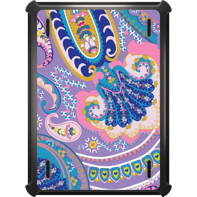 DistinctInk™ OtterBox Defender Series Case for Apple iPad / iPad Pro / iPad Air / iPad Mini - Purple Pink Blue Paisley