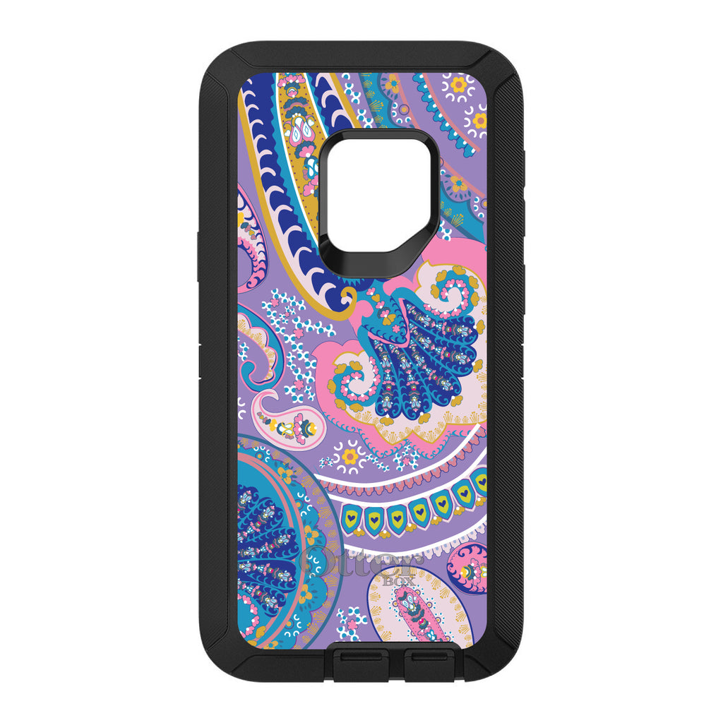 Purple Pink Blue Paisley OtterBox Defender Case for iPhone & Galaxy, view 11
