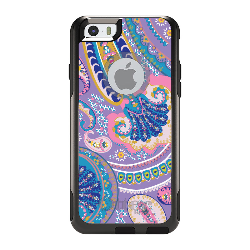 Purple Pink Blue Paisley OtterBox Commuter Case for iPhone & Galaxy, view 4