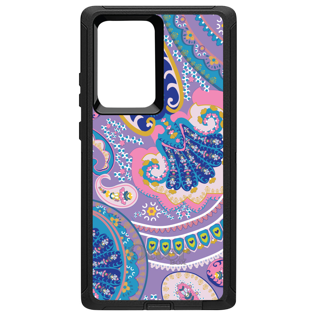 Purple Pink Blue Paisley OtterBox Defender Case for iPhone & Galaxy, view 13