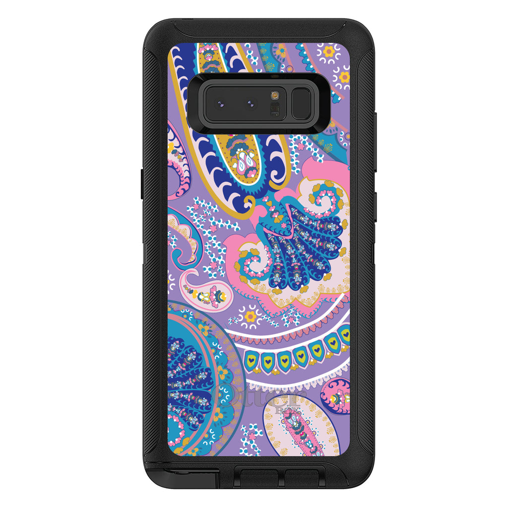 Purple Pink Blue Paisley OtterBox Defender Case for iPhone & Galaxy, view 17
