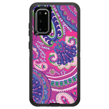 DistinctInk™ OtterBox Defender Series Case for Apple iPhone / Samsung Galaxy / Google Pixel - Pink Purple Green Paisley