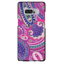 DistinctInk® Hard Plastic Snap-On Case for Apple iPhone or Samsung Galaxy - Pink Purple Green Paisley