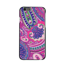 DistinctInk® Hard Plastic Snap-On Case for Apple iPhone or Samsung Galaxy - Pink Purple Green Paisley