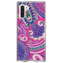 DistinctInk® Clear Shockproof Hybrid Case for Apple iPhone / Samsung Galaxy / Google Pixel - Pink Purple Green Paisley