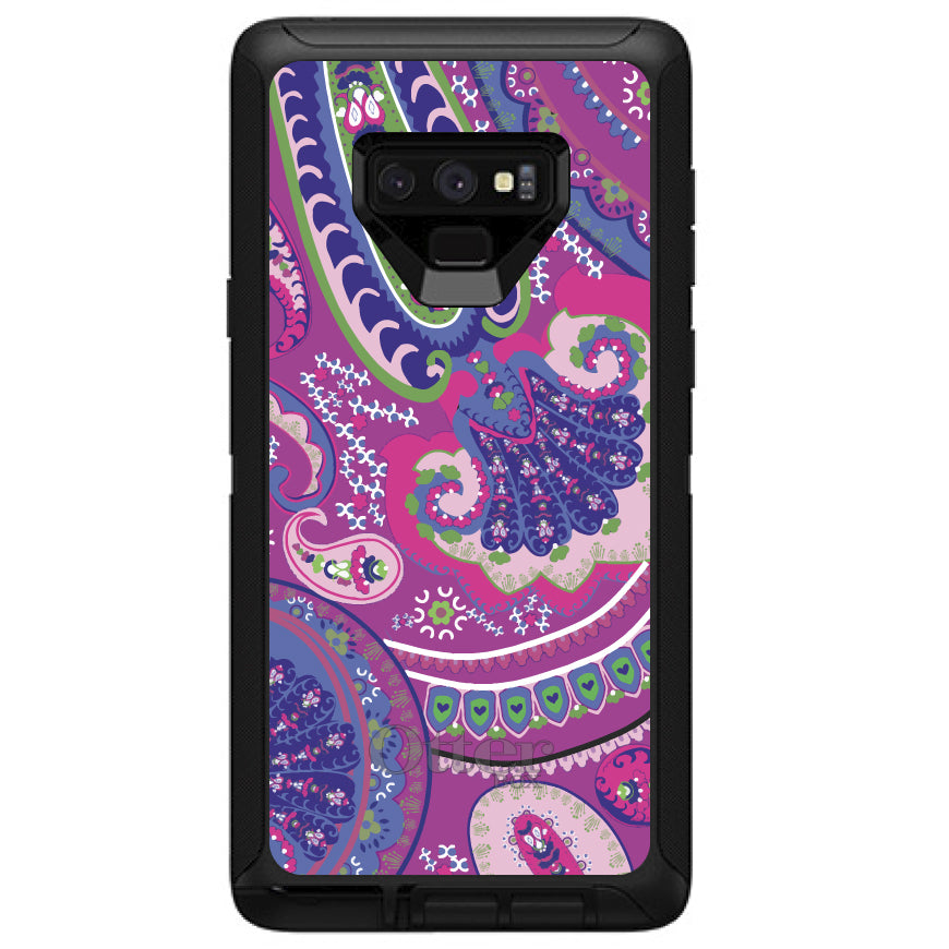 Pink Purple Green Paisley OtterBox Defender Case for iPhone & Galaxy, view 16