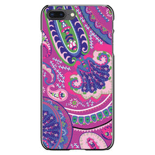 DistinctInk® Hard Plastic Snap-On Case for Apple iPhone or Samsung Galaxy - Pink Purple Green Paisley