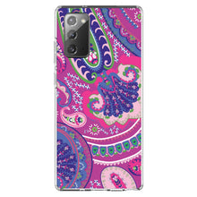 DistinctInk® Clear Shockproof Hybrid Case for Apple iPhone / Samsung Galaxy / Google Pixel - Pink Purple Green Paisley