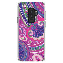 DistinctInk® Clear Shockproof Hybrid Case for Apple iPhone / Samsung Galaxy / Google Pixel - Pink Purple Green Paisley