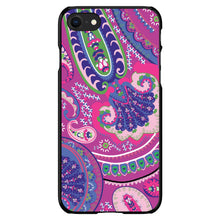 DistinctInk® Hard Plastic Snap-On Case for Apple iPhone or Samsung Galaxy - Pink Purple Green Paisley