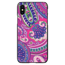 DistinctInk® Hard Plastic Snap-On Case for Apple iPhone or Samsung Galaxy - Pink Purple Green Paisley