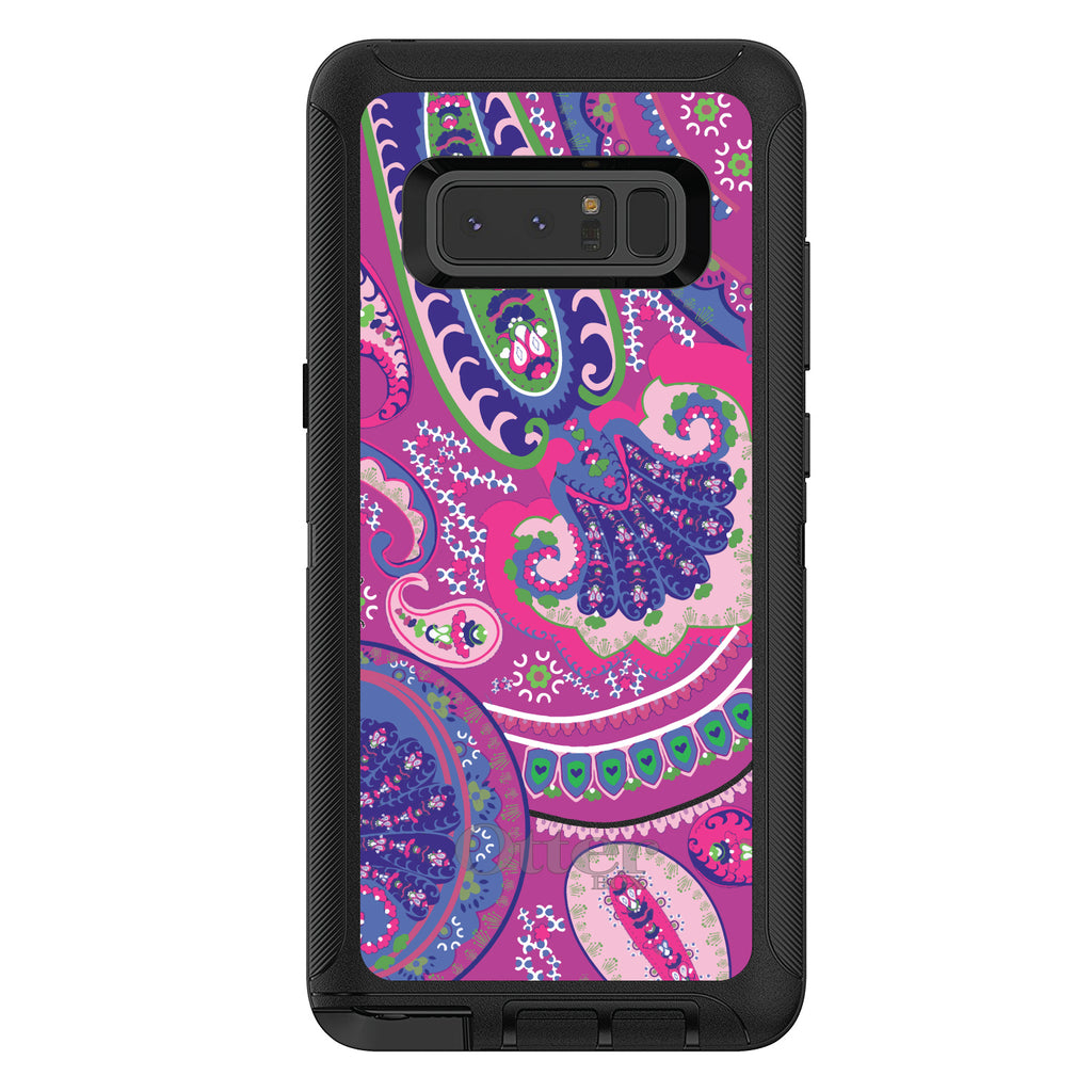 Pink Purple Green Paisley OtterBox Defender Case for iPhone & Galaxy, view 17