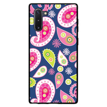 DistinctInk® Hard Plastic Snap-On Case for Apple iPhone or Samsung Galaxy - Pink Green Navy Paisley