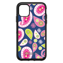 DistinctInk™ OtterBox Symmetry Series Case for Apple iPhone / Samsung Galaxy / Google Pixel - Pink Green Navy Paisley