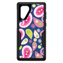 DistinctInk™ OtterBox Commuter Series Case for Apple iPhone or Samsung Galaxy - Pink Green Navy Paisley