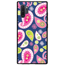 DistinctInk® Hard Plastic Snap-On Case for Apple iPhone or Samsung Galaxy - Pink Green Navy Paisley