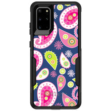 DistinctInk™ OtterBox Commuter Series Case for Apple iPhone or Samsung Galaxy - Pink Green Navy Paisley