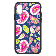 DistinctInk™ OtterBox Symmetry Series Case for Apple iPhone / Samsung Galaxy / Google Pixel - Pink Green Navy Paisley