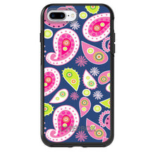 DistinctInk™ OtterBox Symmetry Series Case for Apple iPhone / Samsung Galaxy / Google Pixel - Pink Green Navy Paisley