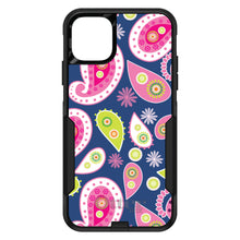 DistinctInk™ OtterBox Commuter Series Case for Apple iPhone or Samsung Galaxy - Pink Green Navy Paisley