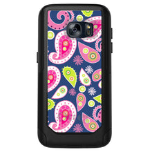 DistinctInk™ OtterBox Commuter Series Case for Apple iPhone or Samsung Galaxy - Pink Green Navy Paisley