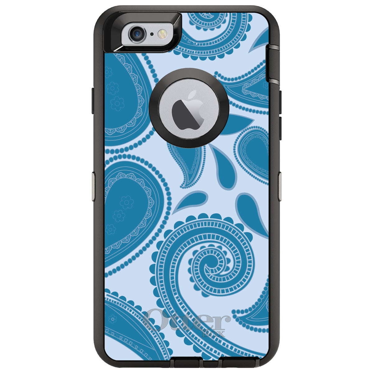 Big Blue Paisley OtterBox Defender Case for iPhone & Galaxy, view 4
