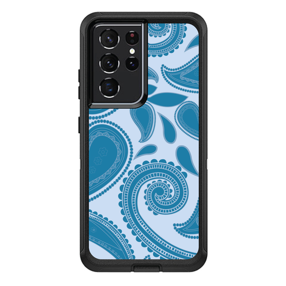 Big Blue Paisley OtterBox Defender Case for iPhone & Galaxy, view 7