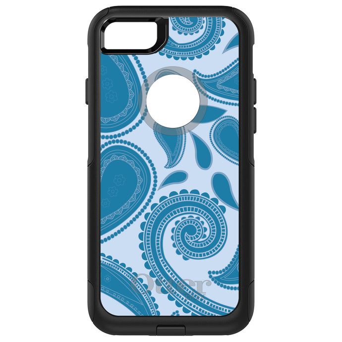 DistinctInk OtterBox Commuter Series Case for Apple iPhone or Samsung Galaxy - Big Blue Paisley