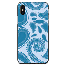 DistinctInk® Hard Plastic Snap-On Case for Apple iPhone or Samsung Galaxy - Big Blue Paisley