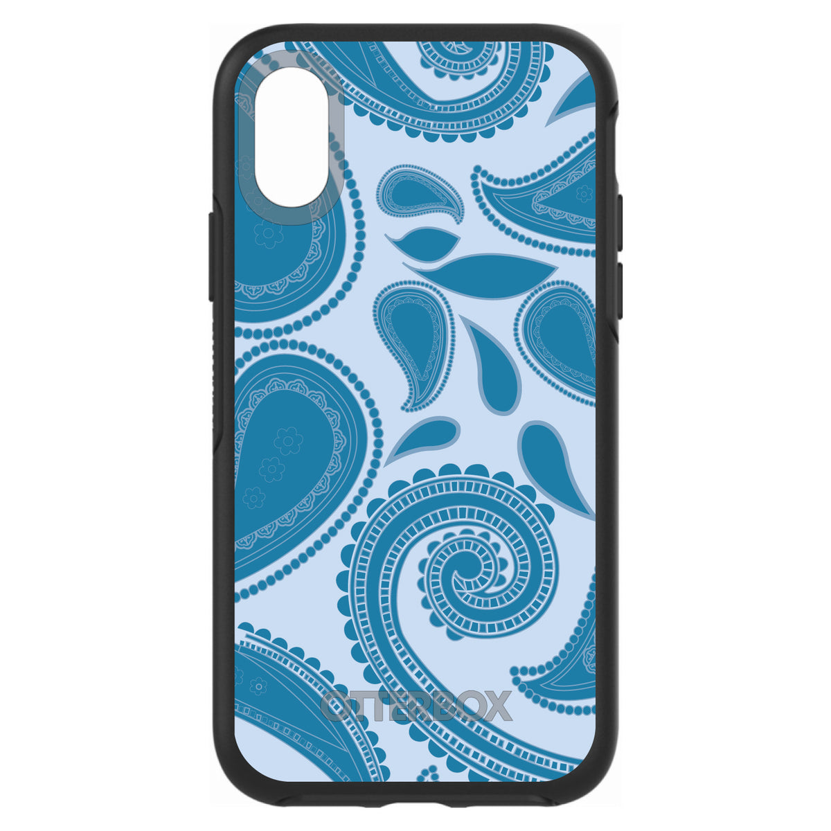 Big Blue Paisley OtterBox Symmetry Case for iPhone & Galaxy, view 4