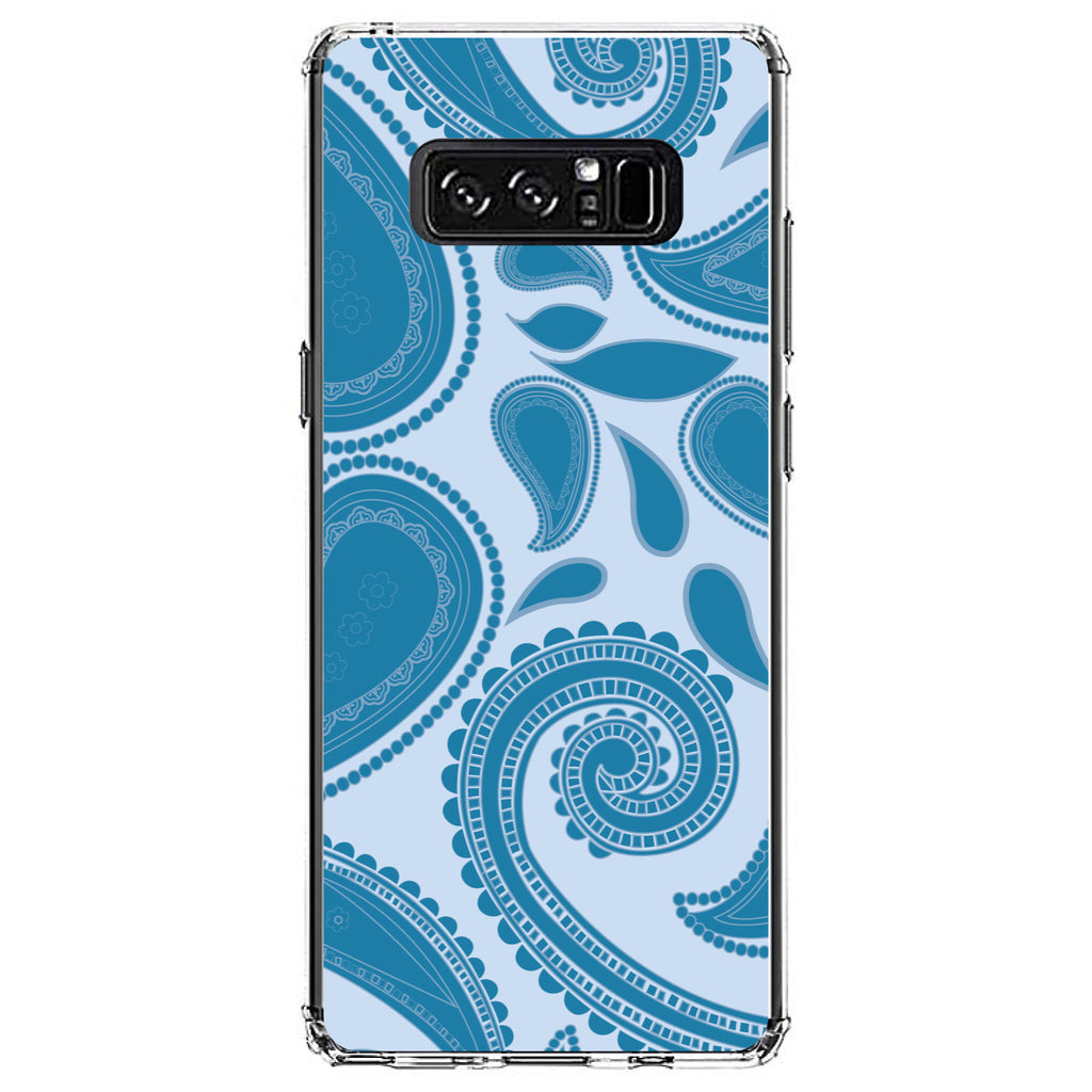 Big Blue Paisley Clear Shockproof iPhone Case, view 12