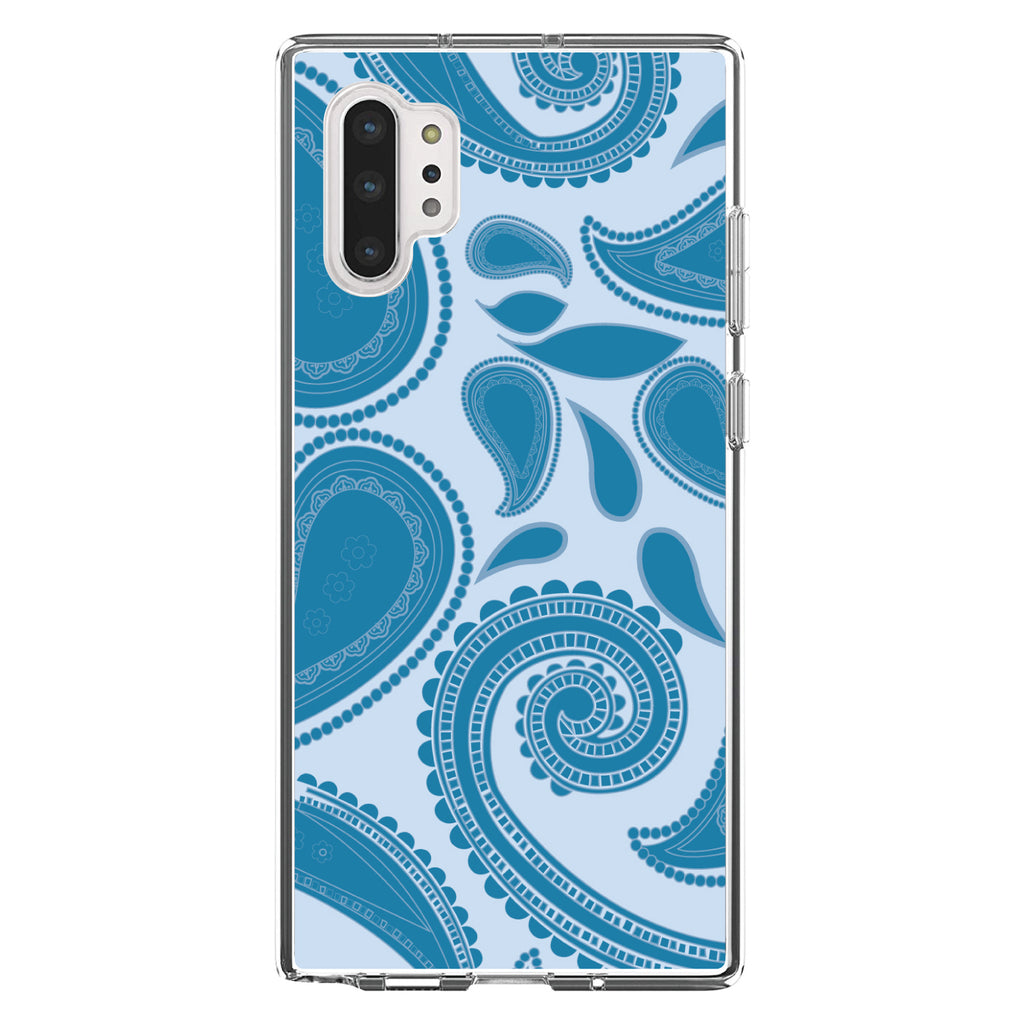 Big Blue Paisley Clear Shockproof iPhone Case, view 10