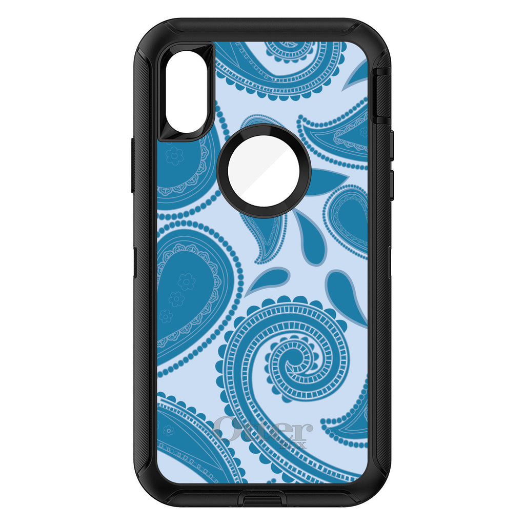 Big Blue Paisley OtterBox Defender Case for iPhone & Galaxy, view 3