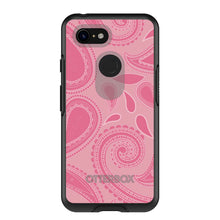 DistinctInk™ OtterBox Symmetry Series Case for Apple iPhone / Samsung Galaxy / Google Pixel - Big Pink Paisley