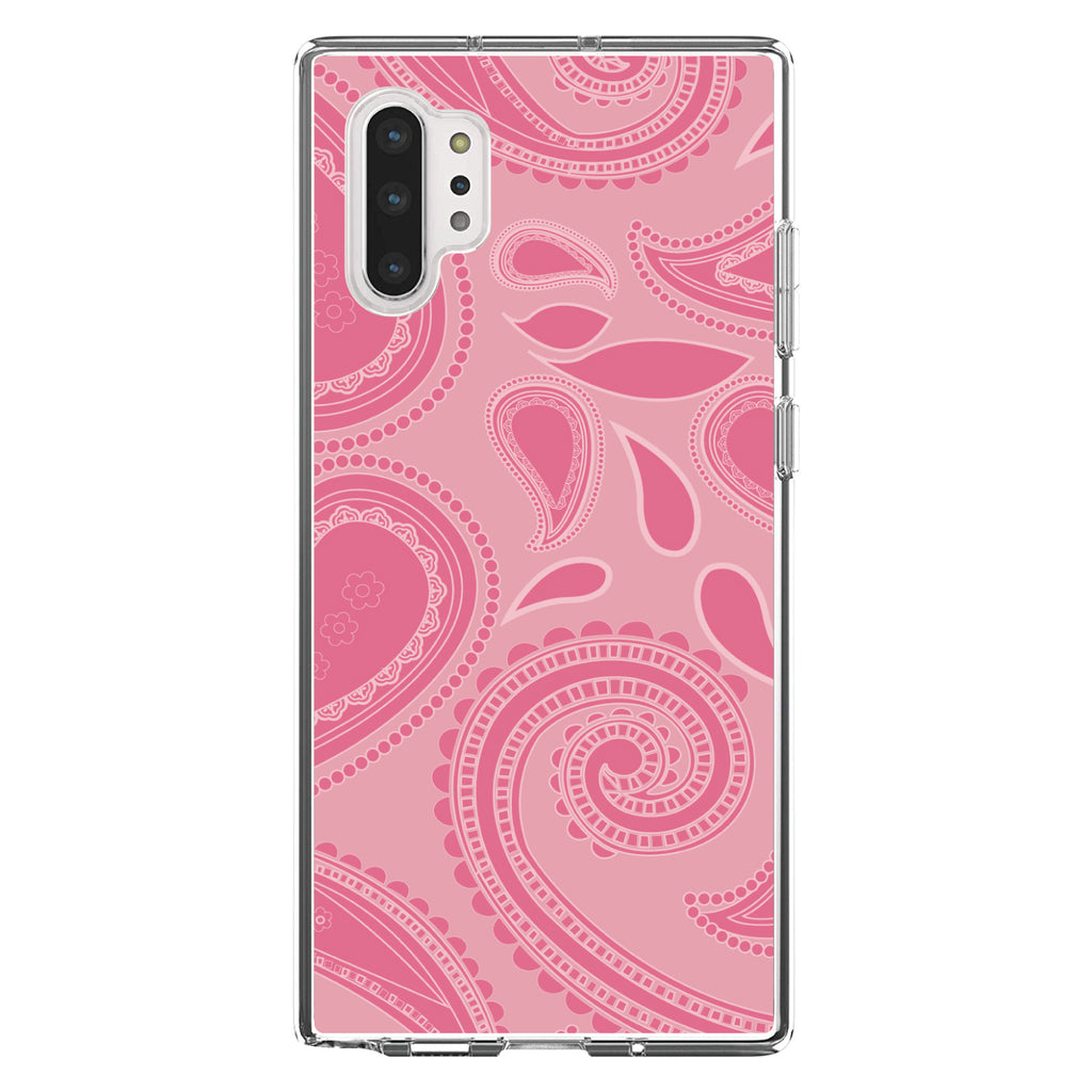 Big Pink Paisley Clear Shockproof iPhone Case, view 10
