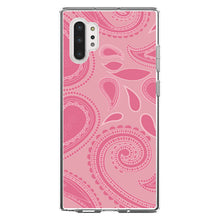 DistinctInk® Clear Shockproof Hybrid Case for Apple iPhone / Samsung Galaxy / Google Pixel - Big Pink Paisley