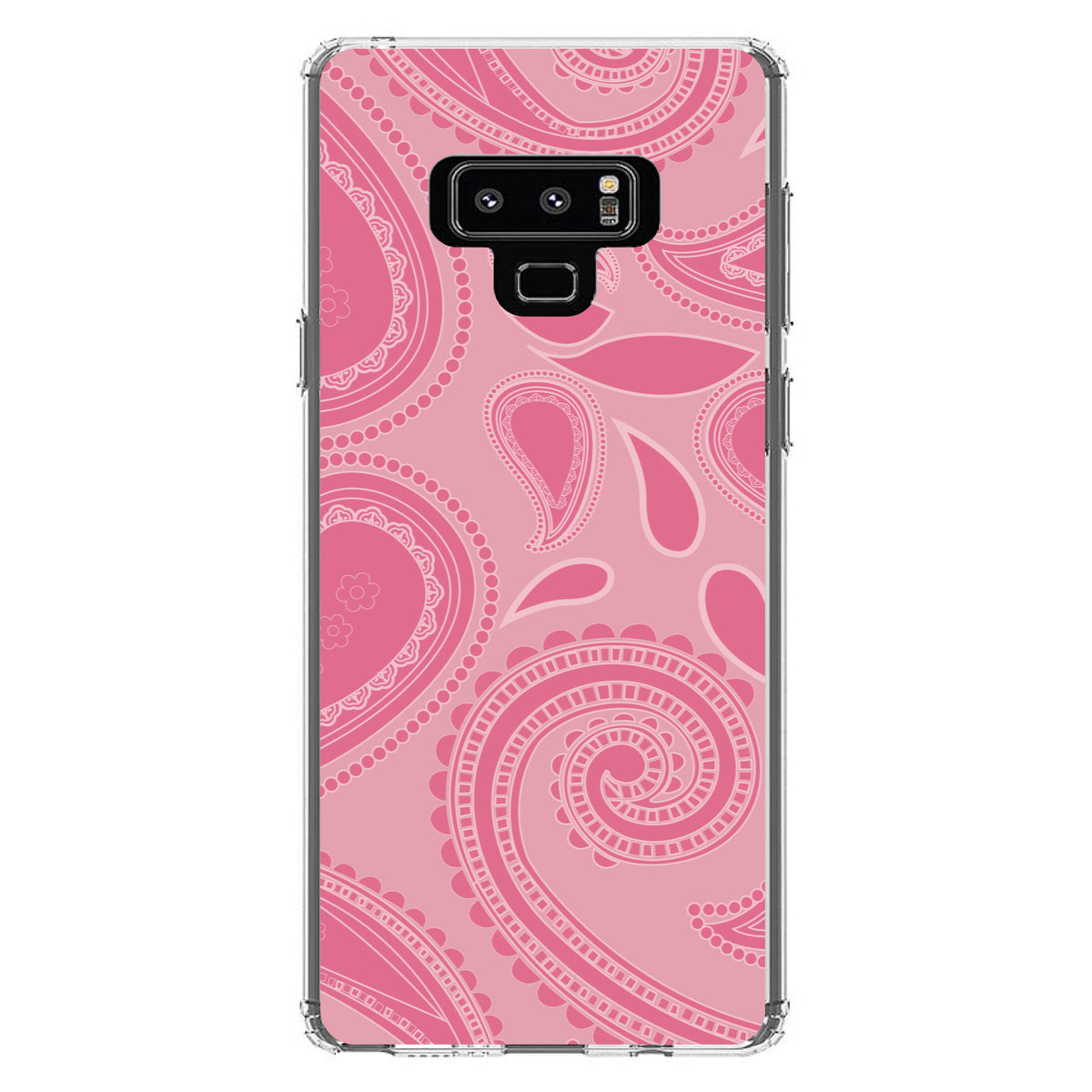 Big Pink Paisley Clear Shockproof iPhone Case, view 11
