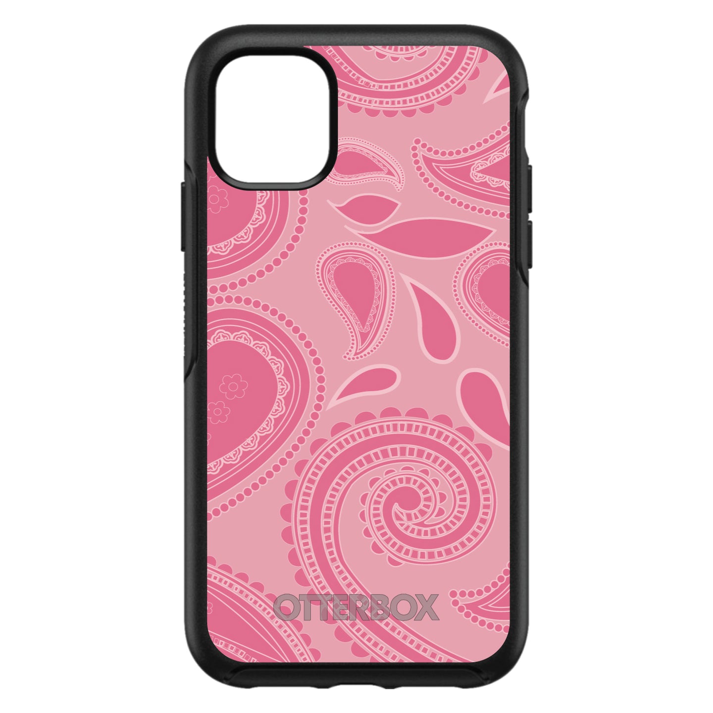 DistinctInk™ OtterBox Symmetry Series Case for Apple iPhone / Samsung Galaxy / Google Pixel - Big Pink Paisley