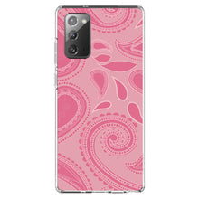 DistinctInk® Clear Shockproof Hybrid Case for Apple iPhone / Samsung Galaxy / Google Pixel - Big Pink Paisley