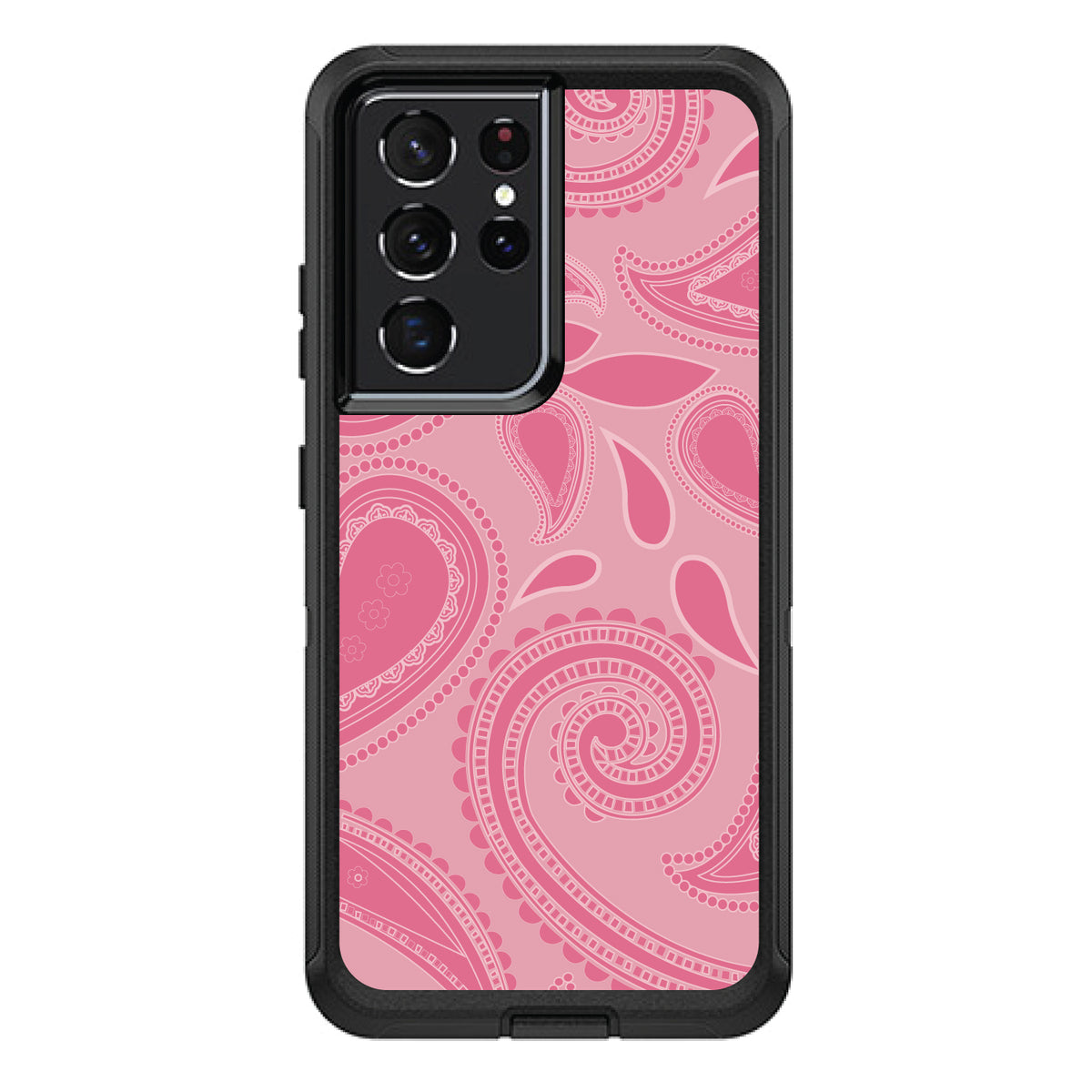 Big Pink Paisley OtterBox Defender Case for iPhone & Galaxy, view 7