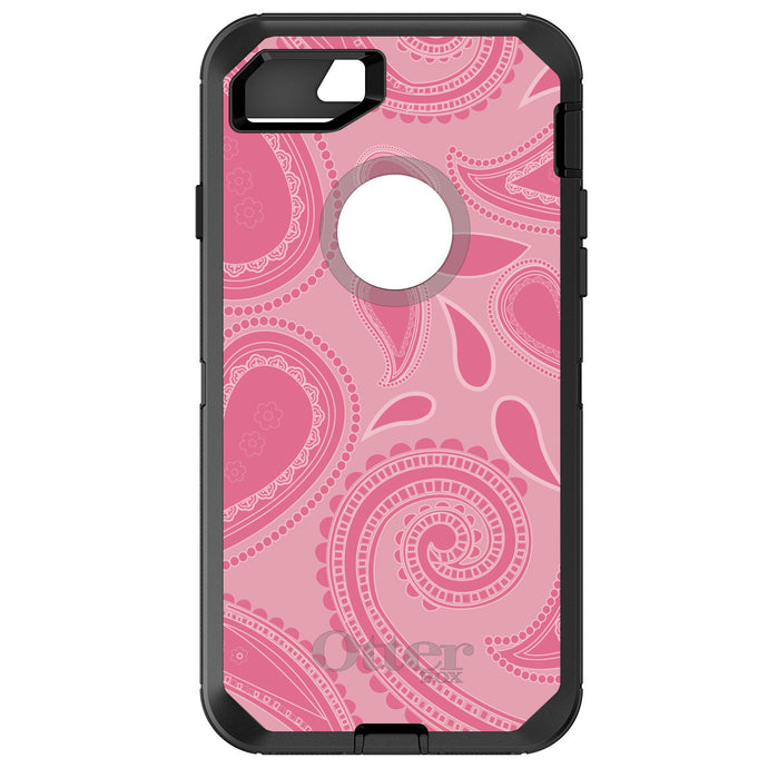 DistinctInk™ OtterBox Defender Series Case for Apple iPhone / Samsung Galaxy / Google Pixel - Big Pink Paisley