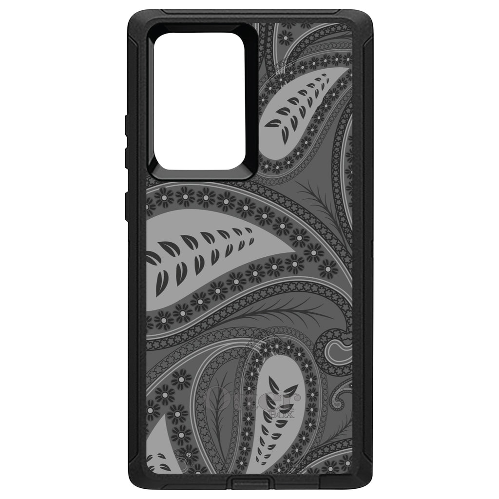 Big Grey Black Paisley OtterBox Defender Case for iPhone & Galaxy, view 13