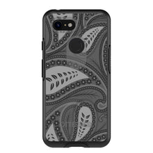 DistinctInk™ OtterBox Symmetry Series Case for Apple iPhone / Samsung Galaxy / Google Pixel - Big Grey Black Paisley