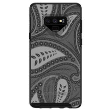 DistinctInk™ OtterBox Symmetry Series Case for Apple iPhone / Samsung Galaxy / Google Pixel - Big Grey Black Paisley