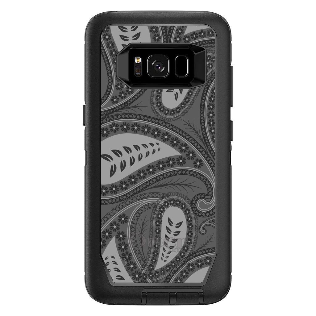 Big Grey Black Paisley OtterBox Defender Case for iPhone & Galaxy, view 12