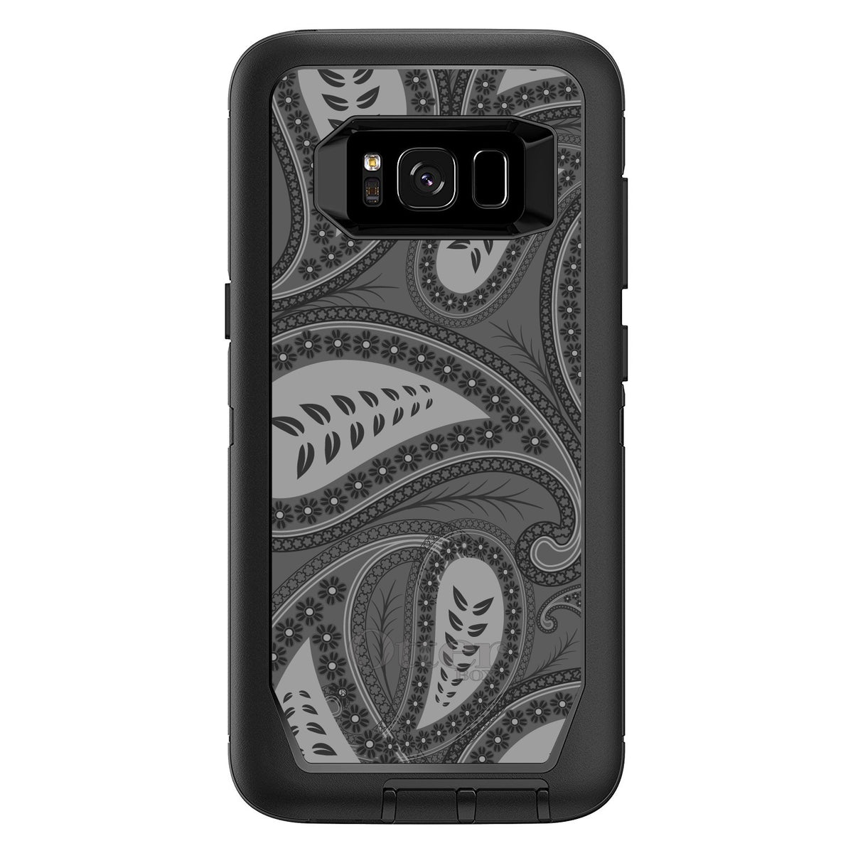 Big Grey Black Paisley OtterBox Defender Case for iPhone & Galaxy, view 12