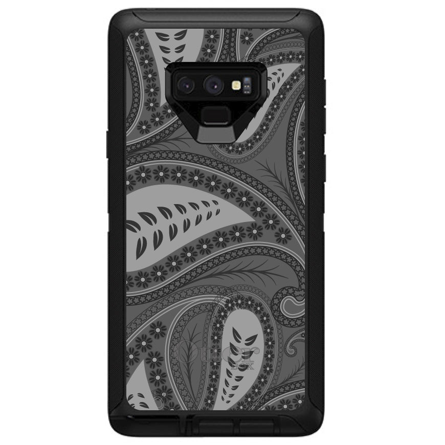 Big Grey Black Paisley OtterBox Defender Case for iPhone & Galaxy, view 16