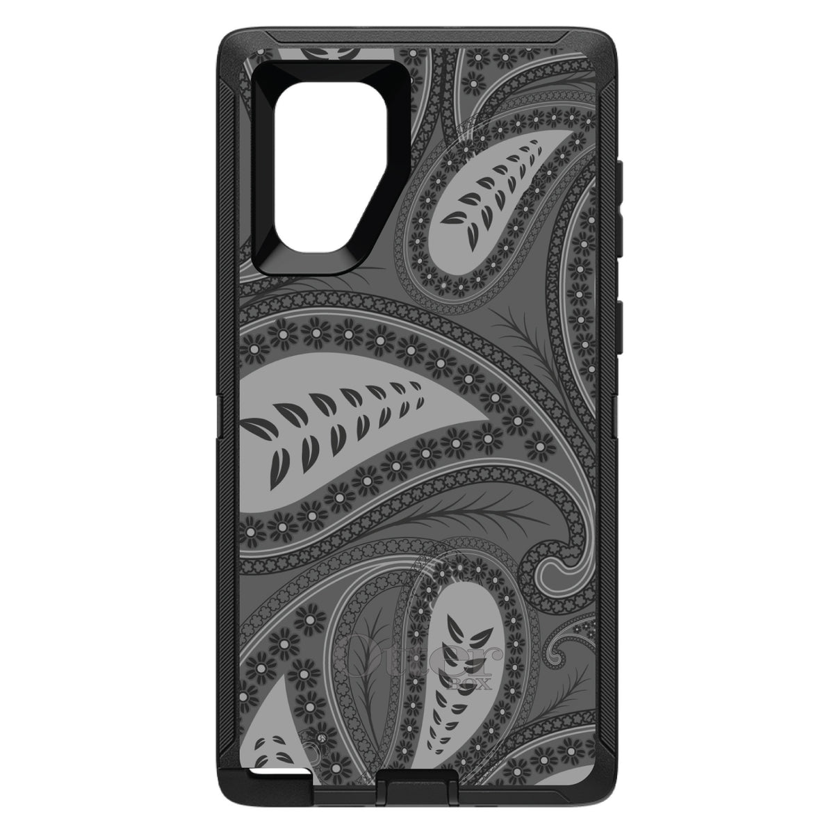 Big Grey Black Paisley OtterBox Defender Case for iPhone & Galaxy, view 15